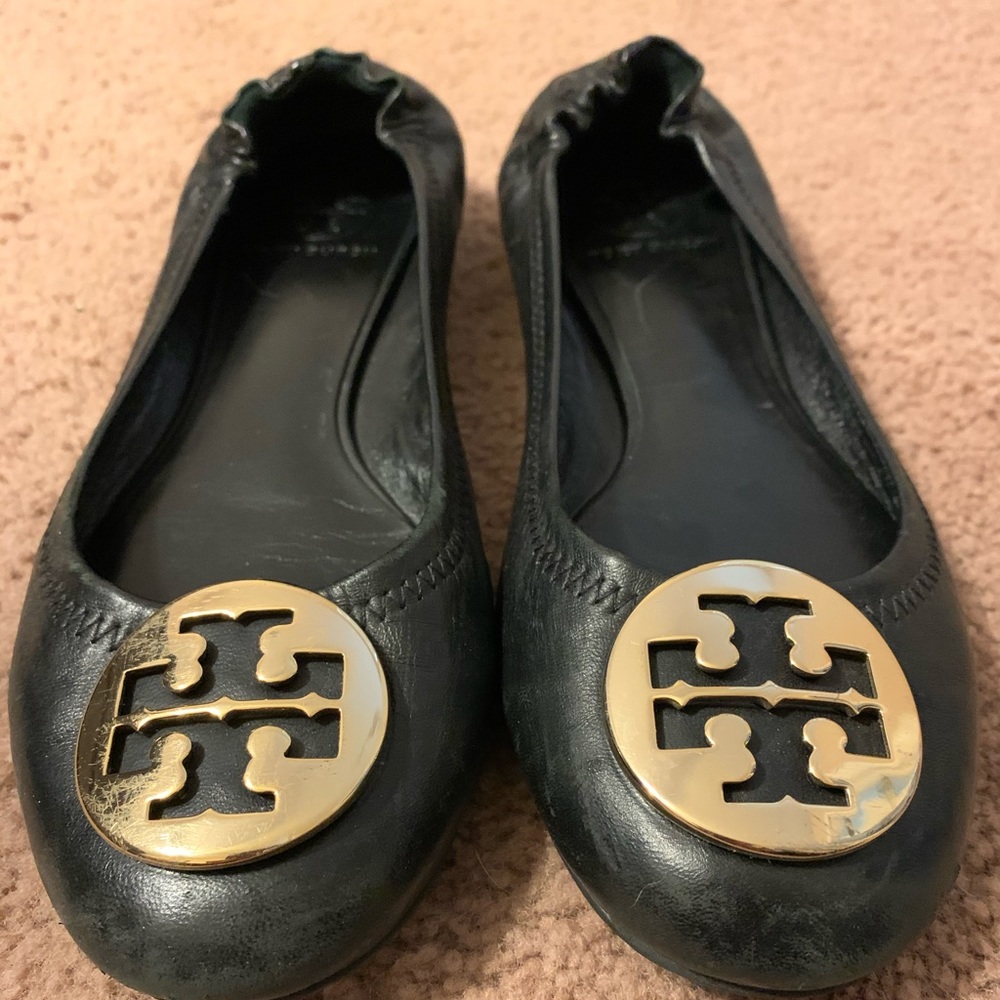 Tory Burch Black Reva flats. Size 7